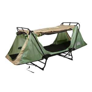 Original Quick-Setup 1-Person Cot, Lounge Chair, and Tent in Green
