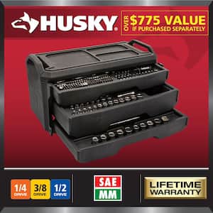 310-Piece Husky SAE/Metric Mechanics Tool Set with Tool Box