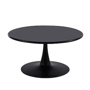 Black Metal Round Outdoor Side Table 1-Piece