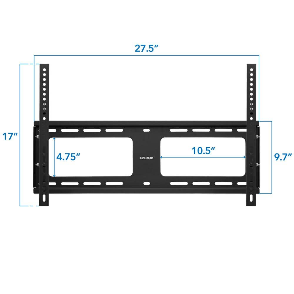Weatherproof Black Steel Lockable Tilting TV Wall Mount for 37-80 Inch Screens