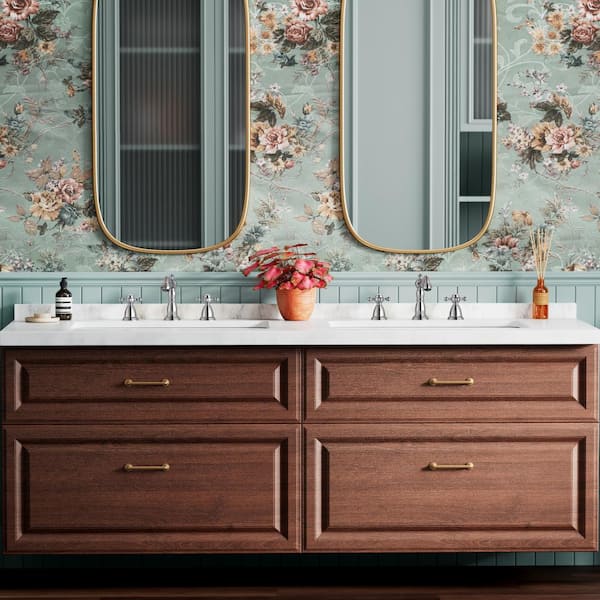 8 in. Widespread Double Handle Bathroom Faucet with Pop Up Drain in Chrome