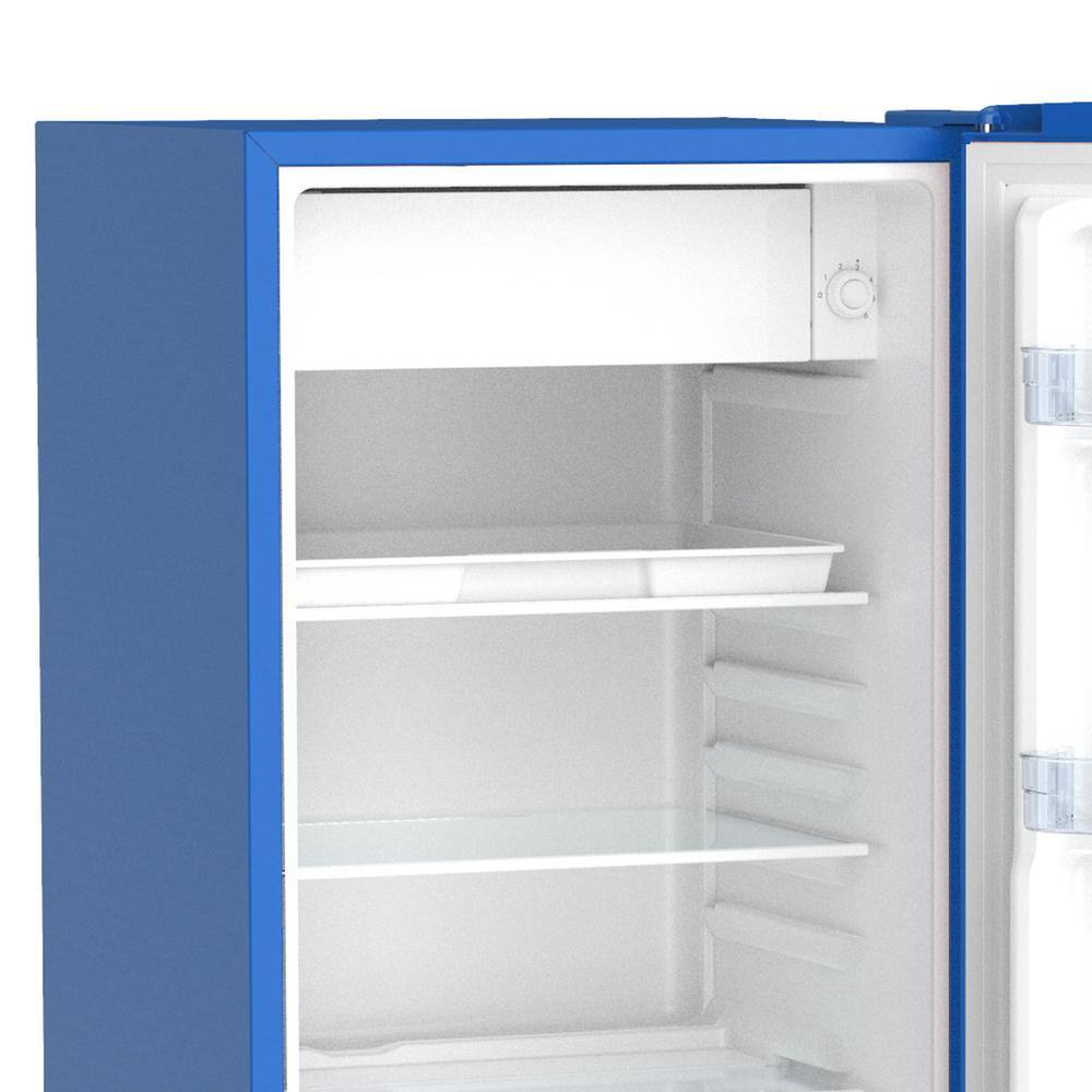 Robin's Egg Blue Compact Retro Mini Fridge with Glass Shelves