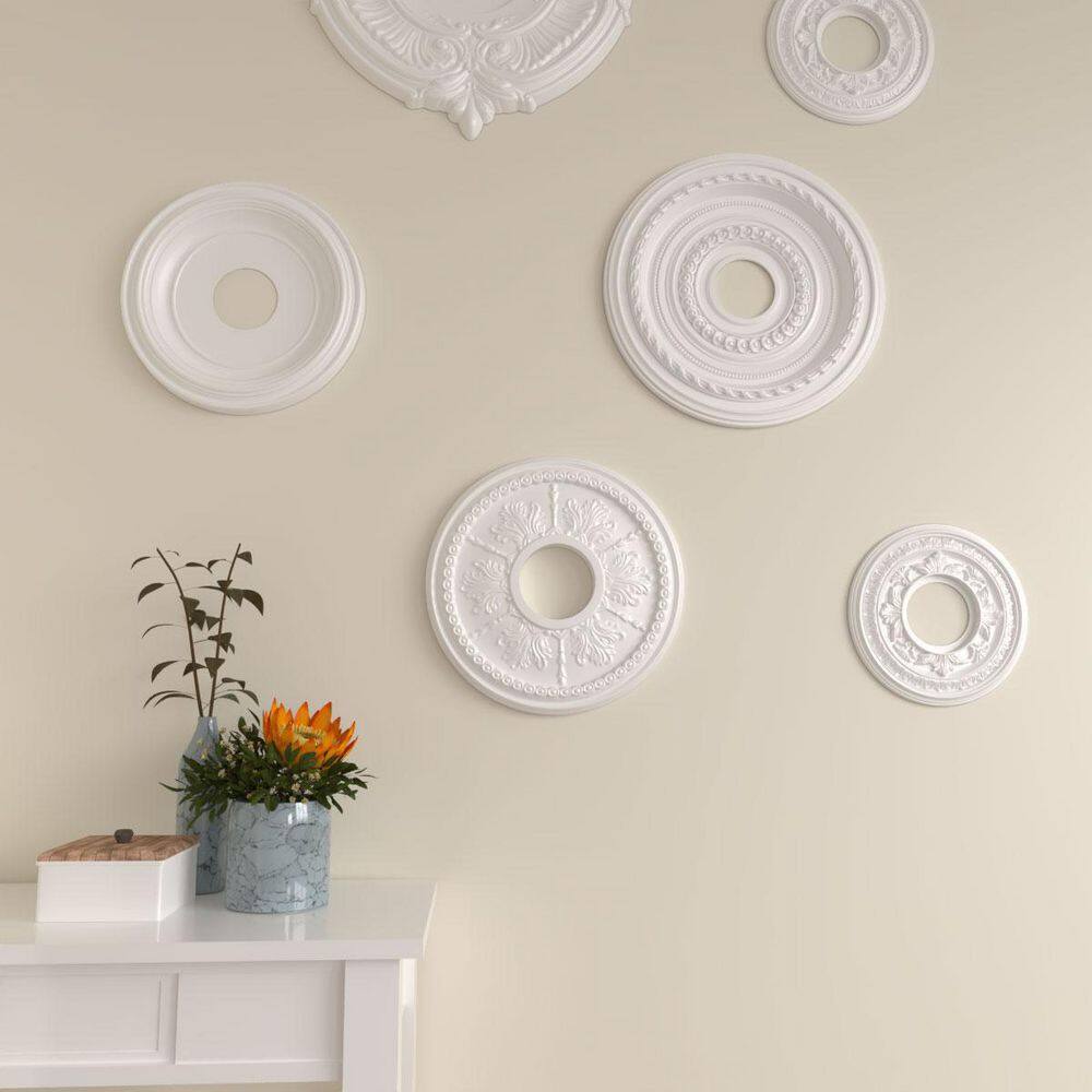 Primed White 26.5" Round Ceiling Medallion