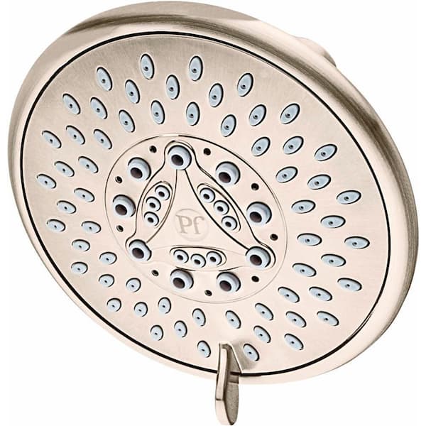 Pfister 5-Spray 4.78 in. Wall Mount Fixed Rain Shower Head in Brushed Nickel