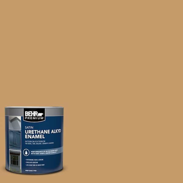 1 qt. #S290-5 Amber Autumn Satin Enamel Urethane Alkyd Interior/Exterior Paint