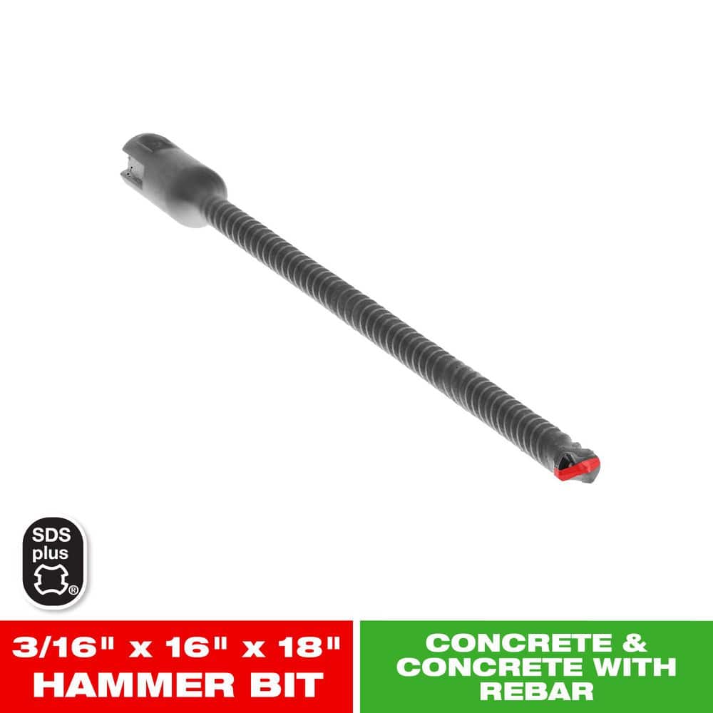 3/16 in. x 16 in. x 18 in. SDS-Plus 2-Cutter Carbide-Tipped Hammer Drill Bit price history on PriceWatchPro