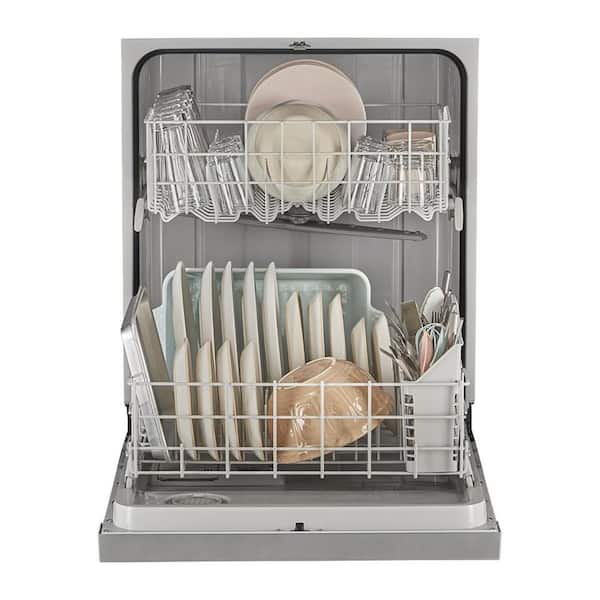 24 in. Front Built-In Tall Tub 57 dBA Dishwasher in Stainless Steel with 4 -Cycles