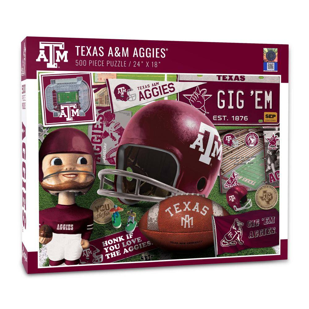 YouTheFan NCAA Texas A&M Aggies Retro Series Puzzle (500-Pieces ...