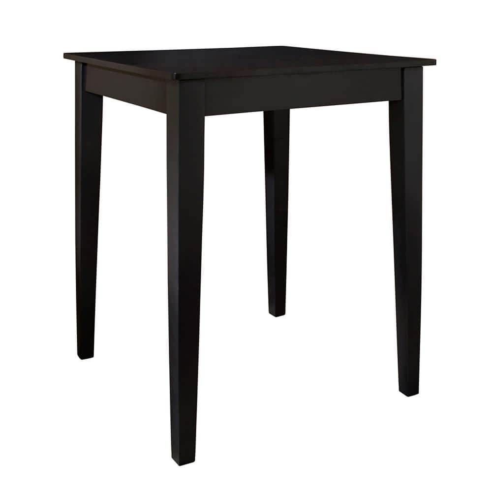 Black Wood Transitional Counter Height Pub Table