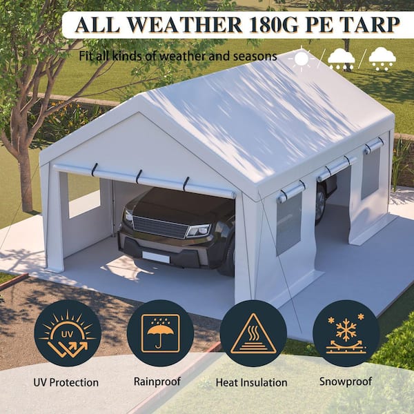 Thanaddo 13 x 20 Outdoor White Roof Canopy Tent Temporary