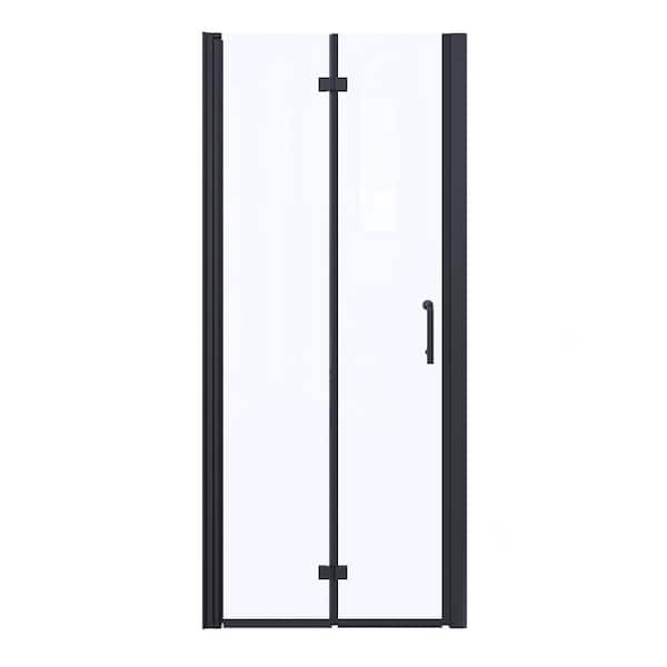 ANGELES HOME 3233 3/8 in. W x 72 in. H Bifold Frameless Shower Door in