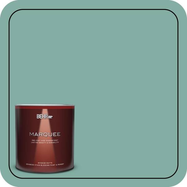 BEHR MARQUEE 1 qt. #M440-4 Summer Dragonfly One-Coat Hide Matte Interior Paint & Primer