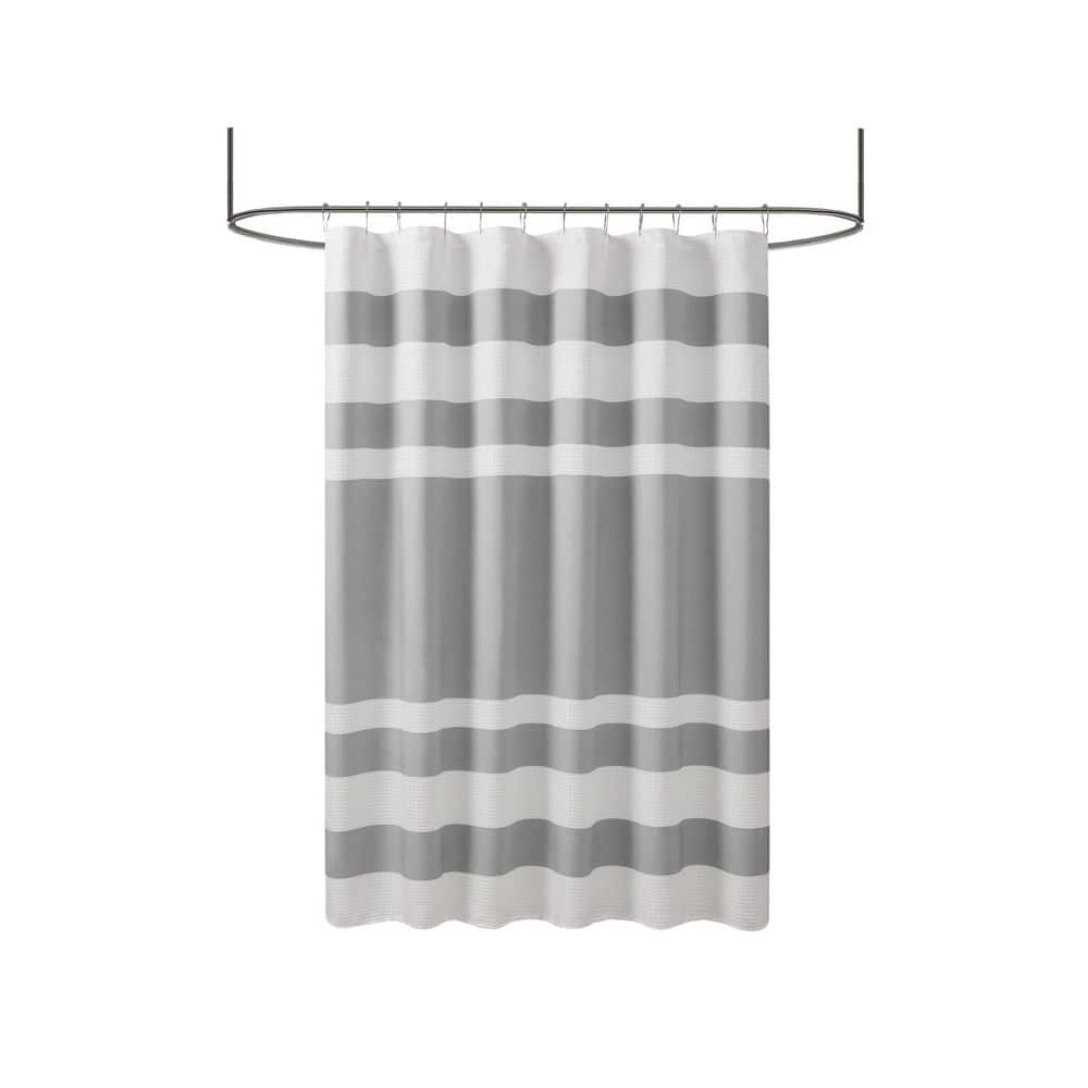 UPC 022164477887 product image for Spa Waffle 72 in. W x 78 in. L Polyester Shower Curtain with 3M Treatment in Gre | upcitemdb.com