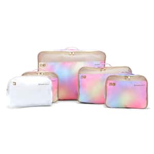 Cloverland Packing Cubes 5-Piece Rainbow Pink Set