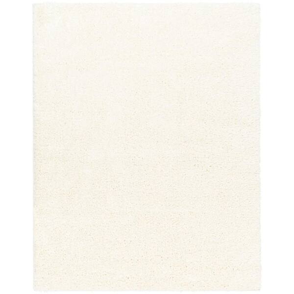 Livabliss Moda shag Cream 5 ft. x 7 ft. Solid Indoor Area Rug