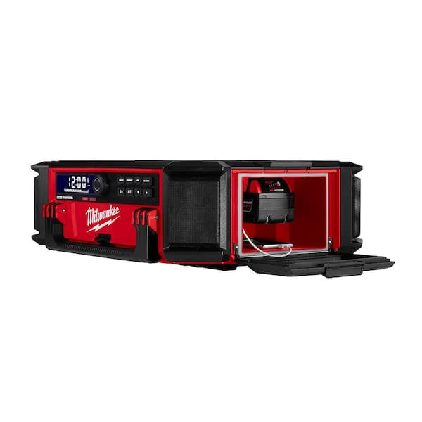 strijd Verstenen Ontcijferen Milwaukee M18 Lithium-Ion Cordless PACKOUT Radio/Speaker with Built-In  Charger 2950-20 - The Home Depot