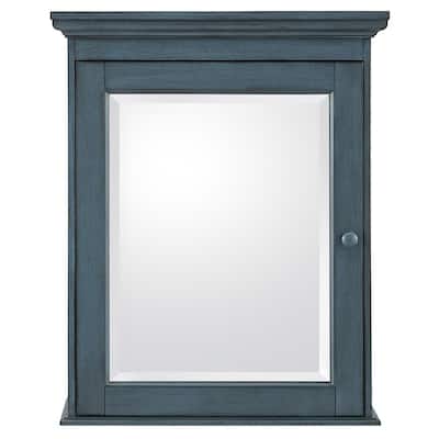 Cottage 23-5/8 in. x 29 in. Surface Mount Medicine Cabinet in Harbor Blue