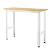 Husky Ready-To-Assemble 4 ft. Solid Wood Top Workbench in White 20T002 ...