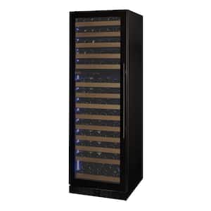 Reserva Series 154 Bottle 71 in. Tall Dual Zone Digital Wine Cellar Cooling Unit in Black Glass with Left Hinge