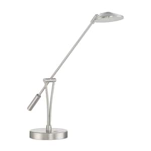LAHOYA 9 in. Satin Nickel Dimmable Task and Reading Lamp