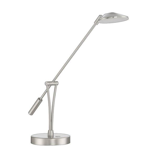 Kendal Lighting LAHOYA 9 in. Satin Nickel Dimmable Task and Reading Lamp