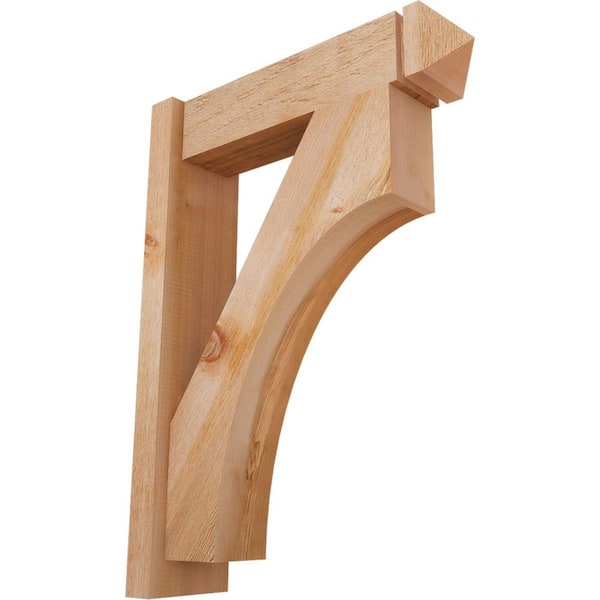 Ekena Millwork 6 in. x 30 in. x 22 in. Western Red Cedar Westlake Arts and Crafts Rough Sawn Outlooker