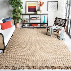 Natural Fiber Beige/Ivory 4 ft. x 6 ft. Solid Area Rug