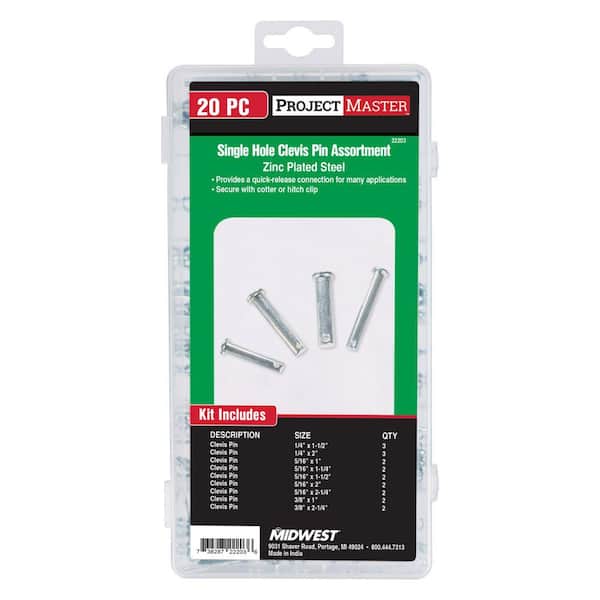 Single Hole Clevis Pin Kit-Zinc