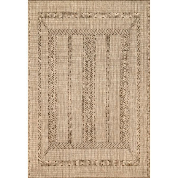 Lauren Liess Ayla Bohemian Beige 4 ft. x 6 ft. Indoor/Outdoor Area Rug