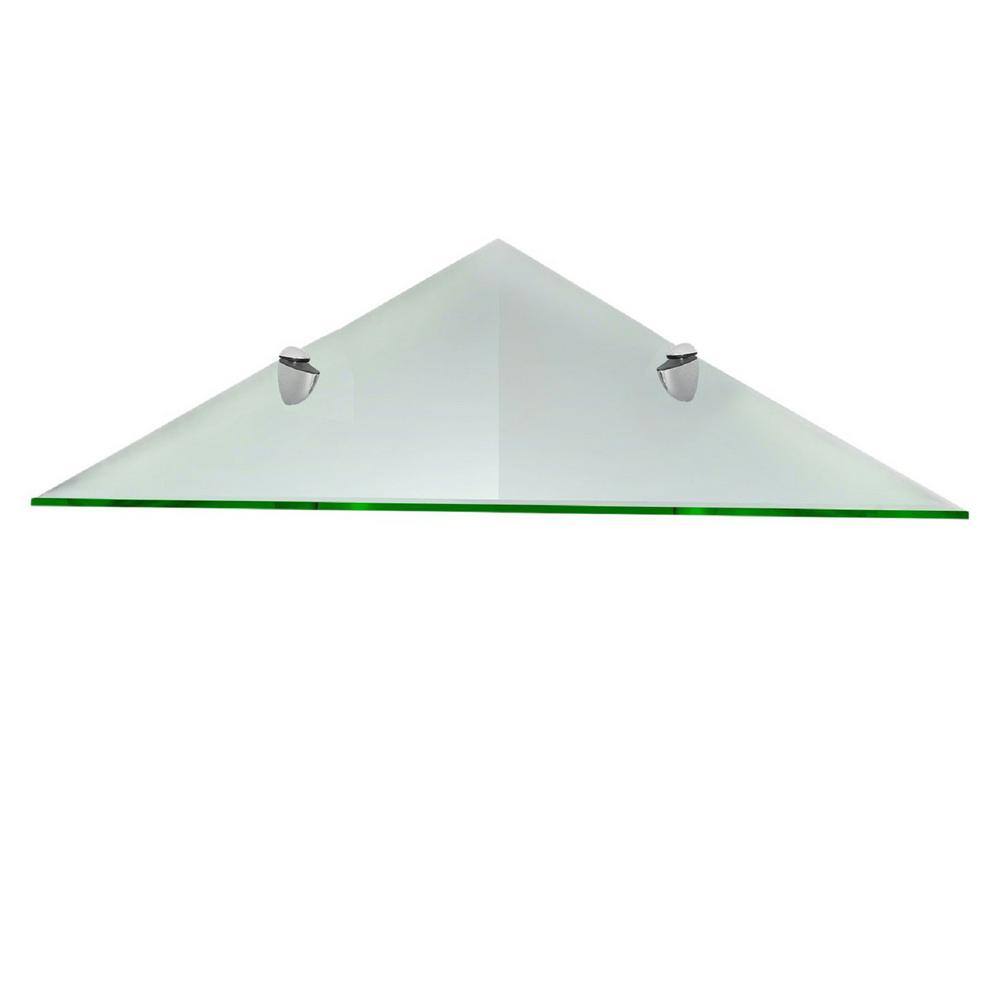 Fab Glass and Mirror 14 in. L x 0.37 in. H x 14 in. W Wall Mount Clear