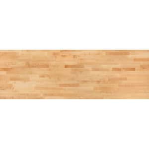 8 ft. L x 25 in. D Unfinished Birch Solid Wood Butcher Block Countertop With Edge