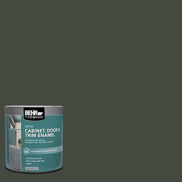 BEHR PREMIUM 1 qt. #BXC-12 Deep Forest Satin Enamel Interior/Exterior Cabinet, Door & Trim Paint