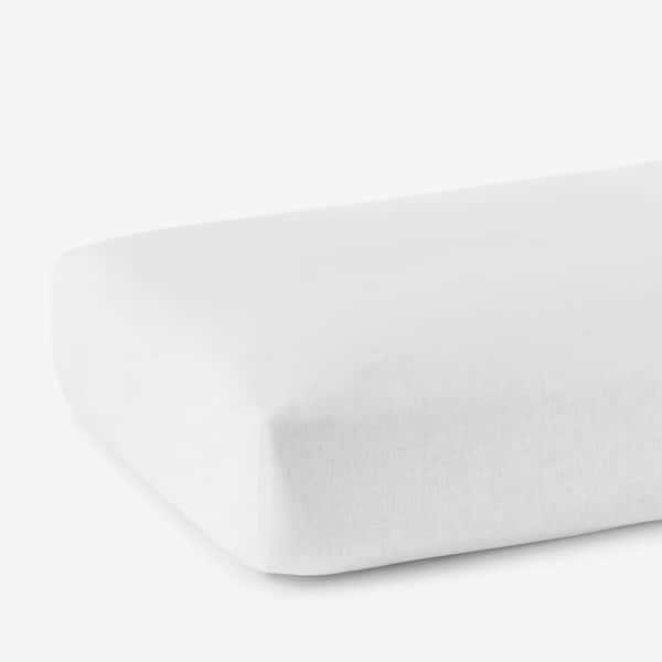 The Company Store Legends Hotel White Washed Linen Twin Fitted Sheet