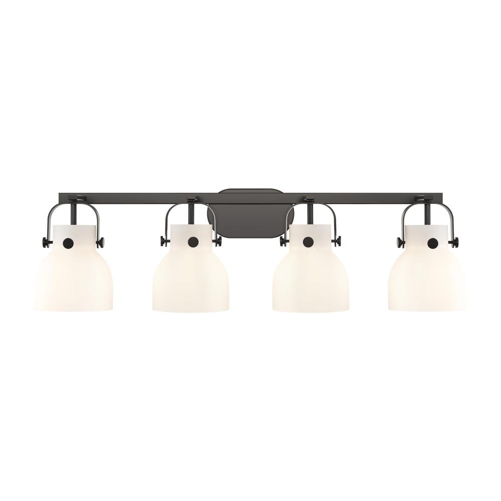 Pilaster II Bell 36.5 in. 4-Light Matte Black Vanity Light with Glass Shade price history on PriceWatchPro