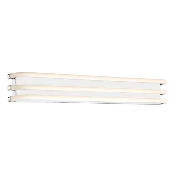WAC Lighting Trio 37 in. Chrome LED Vanity Light Bar and Wall Sconce, 3000K