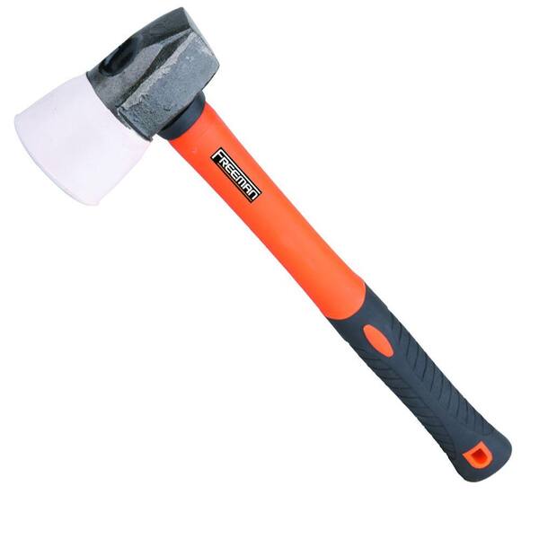 Freeman Replacement No Mar Fiberglass Flooring Mallet with Rubber Head and Padded Grip