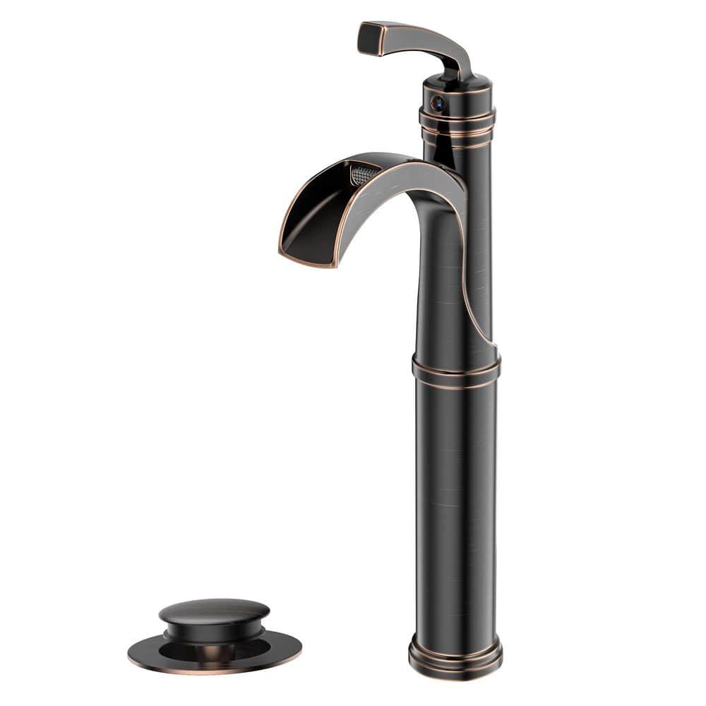 Waterfall Single Hole Single Handle Bathroom Faucet Pop Up Drain in Oil Rubbed Bronze（without Deckplate） price history on PriceWatchPro