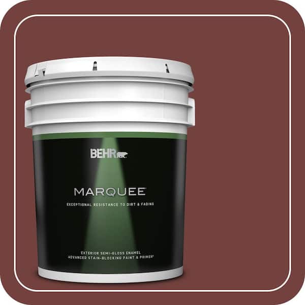 BEHR MARQUEE 5 gal. #ECC-27-1 Red Pines Semi-Gloss Enamel Exterior Paint & Primer