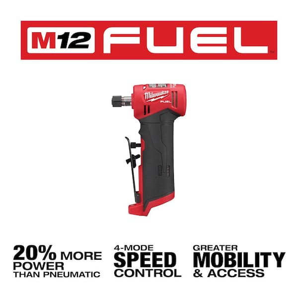 M12 FUEL 12V Lithium-Ion Brushless Cordless 1/4 in. Right Angle Die Grinder with M12 2.0 Ah Battery
