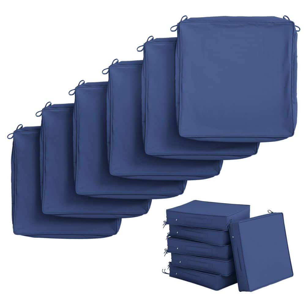 18.5 in. x 16 in. (6-Pack) Slipcover Repacement Outdoor Fade&Splash Resistant Couch Seat Cushion Cover Blue price history on PriceWatchPro