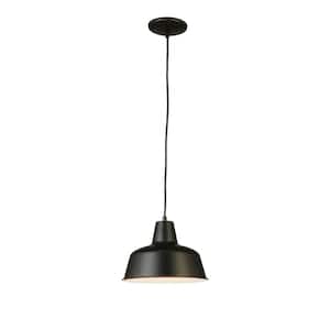 Mason Industrial Modern 1-Light Indoor Adjustable Ceiling Mount Hanging Pendant w/ a Farmhouse Style, Oil Rubbed Bronze