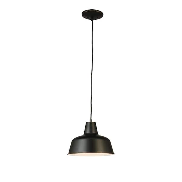 Design House Mason Industrial Modern 1-Light Indoor Adjustable Ceiling Mount Hanging Pendant w/ a Farmhouse Style, Oil Rubbed Bronze
