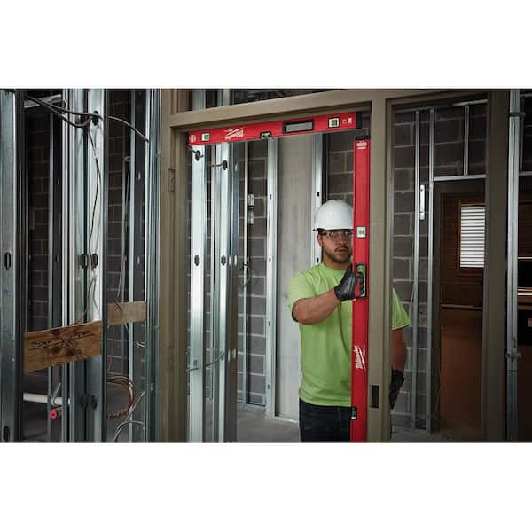 Milwaukee - 10 in./24 in./48 in./78 in. REDSTICK Magnetic Box Beam and Torpedo Level Set with 7 in. Rafter Square