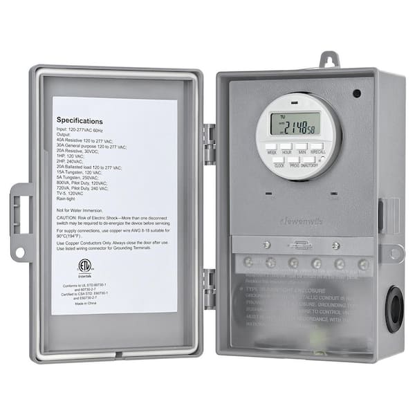 40-Amp 120/240/277 Voltage 7-Day Outdoor 20 ON/Off Digital Timer