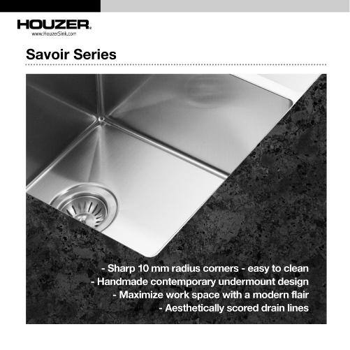 Savoir 23'' Satin Stainless Steel Undermount Single Bowl Kitchen Sink