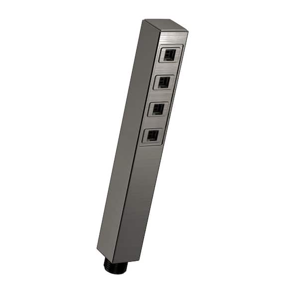 Delta 1-Spray Patterns 1.75 GPM 1.38 in. Wall Mount Handheld Shower Head with H2Okinetic in Lumicoat Black Stainless