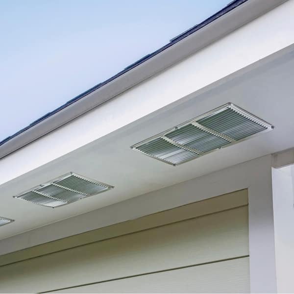 Master Flow EAC16X8BR Undereave Vent, 65 sq-ft Net Free Ventilating Area, Aluminum, Brown