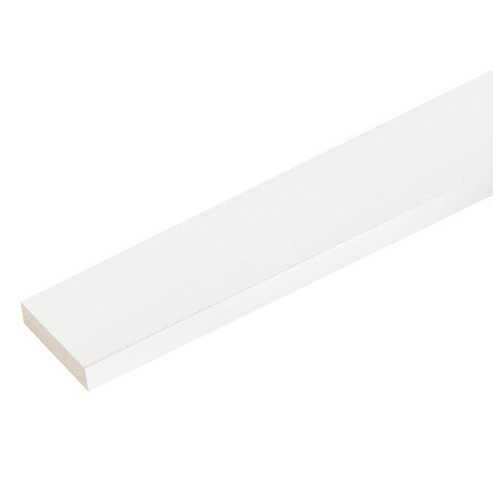 Veranda 3 4 In X 3 1 2 In X 8 Ft White PVC Trim IN5416412 The Home 