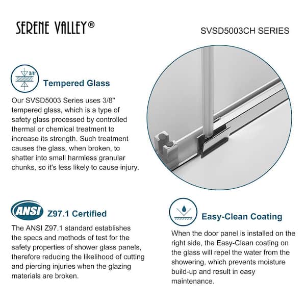 Zeafive 36 to 37-1/2 in. W x 72 in. H Frameless Shower Door Bifold Swing Pivot Small Shower Door in Black with Clear Glass
