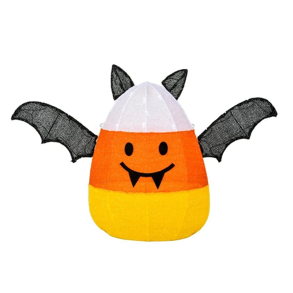National Tree Company 27 in. Plug-In Pre-Lit Candy Corn Bat